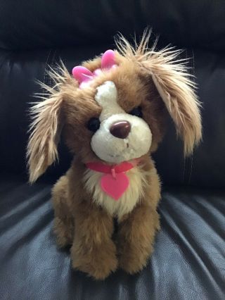 11 " Animagic Angel My Glowing Brown Puppy Dog Lights Up Stuffed Animal Plush Toy