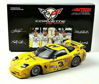 Action 1/18 Raced Version C5 - R Corvette Dale Earnhardt Sr & Jr Andy Pilgrim