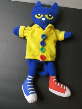 Merrymakers Pete The Cat Plush Four Groovy Buttons Doll Puppet 14.  5 - Inch