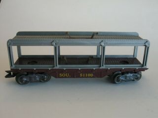 Marx O Gauge 3/16 Scale Train Car Sou 51100 Car Carrier - 1