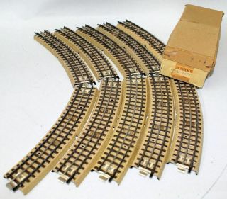 Vintage Marklin Märklin Ho Scale 3600a Box Of 10 Piece Curve Tracks