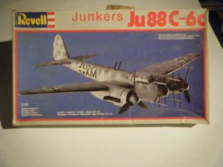 Classic 1983 Revell 1/72sc Ww Ii Ger.  Junkers Ju.  88c - 6c Night Fighter Model Kit