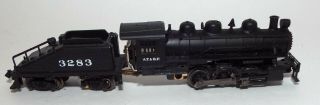 Bachmann N Scale 0 - 6 - 0 Steam Locomotive Marked At&sf 3283 Rapido Couplers