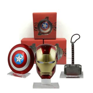 3pc Avengers Mini Weapons Set Iron Man Helmet Thor Hammer Captain America Shield