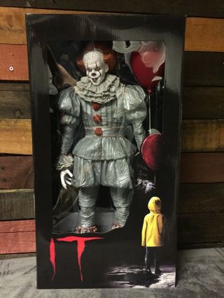Neca It 2017 Pennywise 18 " Action Figure 1/4 Scale Actor Bill Skarsgard
