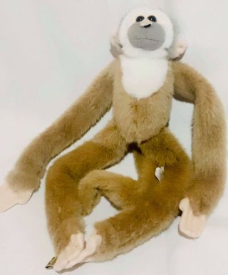 16” K&m Wild Republic Spider Hug Monkey Brown Hanging Plush