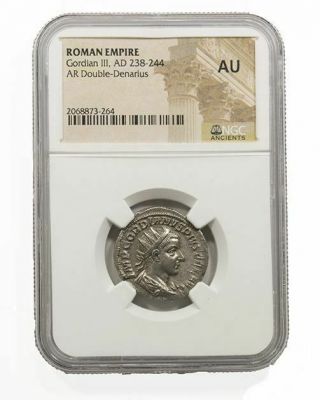 Roman Silver Antoninianus Of Gordian Iii (ad 238 - 244) Ngc (au)