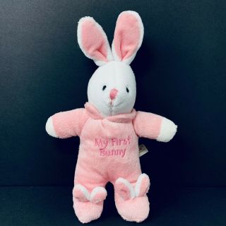 Dan Dee White My First Bunny Plush Pink Pajama Pjs Bunny Slippers Stuffed Rabbit