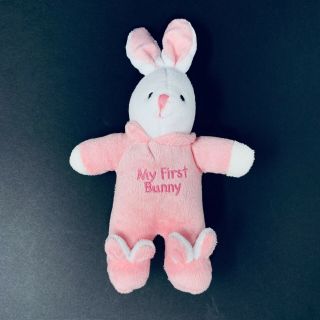 Dan Dee White My First Bunny Plush Pink Pajama PJs Bunny Slippers Stuffed Rabbit 3