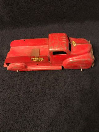 Vintage Lincoln Red Dunlop Toy Tow Truck.  40 