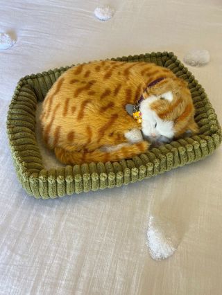 Perfect Petzzz Orange Tabby Cat Kitten Breathing Sleeping Pet
