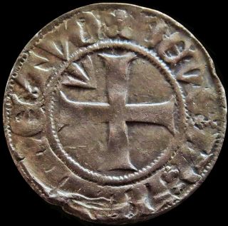 1163 - 1201 Silver Antioch Denier Bohemond Iii Crusader Coin