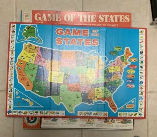 Vtg Milton Bradley Game Of The States Complete