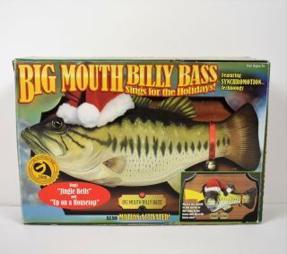 Gemmy Industries Big Mouth Billy Bass Singing Christmas Holiday Plaque