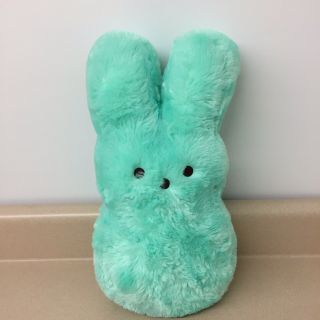 Peeps Plush Bunny Rabbit Stuffed Animal Easter Large Green 15” Euc Ar189