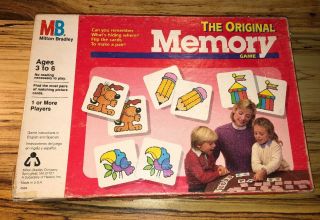 Vintage Milton Bradley “the Memory Game” 1986/1989 Made In Usa Complete