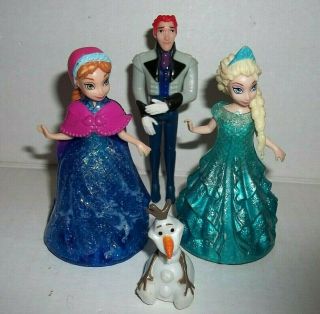 Disney Princess Frozen Anna Elsa Olaf Glitter Glider Magic Clip Dolls For Castle