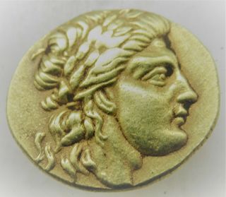 Unresearched Ancient Greek Au Gold Drachm Coin 4grams Weight