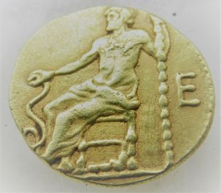 UNRESEARCHED ANCIENT GREEK AU GOLD DRACHM COIN 4GRAMS WEIGHT 2