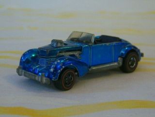 Vintage 1970 Mattel Redline Hot Wheels Classic Cord Car Blue