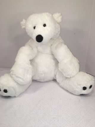 Vguc - 17” 2010 Toys R Us White Polar Bear Floppy Plush Stuffed Soft