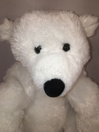 VGUC - 17” 2010 Toys R Us White Polar Bear Floppy Plush Stuffed Soft 3