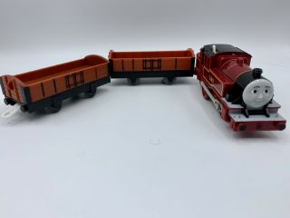 Motorized Arthur W/ Brown Cars For Thomas And Friends Trackmaster Railway
