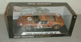 Shelby Collectibles 1/18 1966 Ford Gt - 40 Mk Ii Mib Gold Rare Color 5
