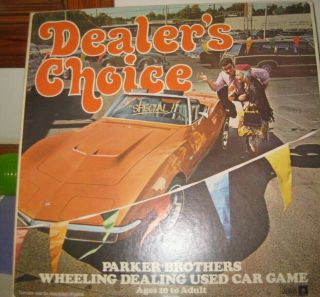 Vintage Dealers Choice Board Game Parker Brothers 1972,  Complete Game Great,