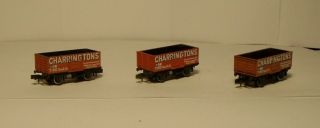 N Gauge - Peco Rake Of 3 Charringtons Open Wagons