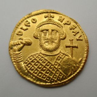 695 - 698 Ad Byzantine Empire Leontius Gold Coin Av Solidus Ancient Sear 1330 4.  6g