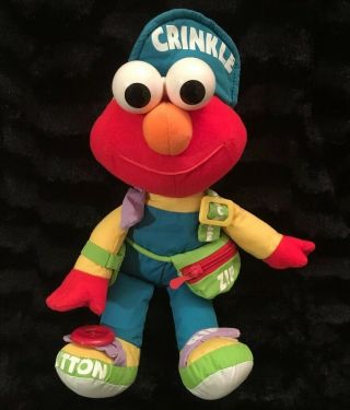 Tyco Sesame Street Dress Me Up Elmo Plush 1995 Baby Learning Sensory Toy