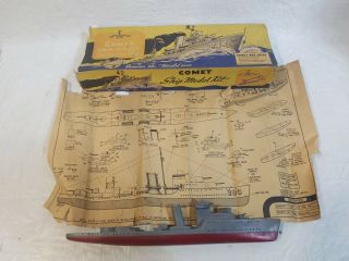 Vintage Comet Ship Model Be Construction Kit