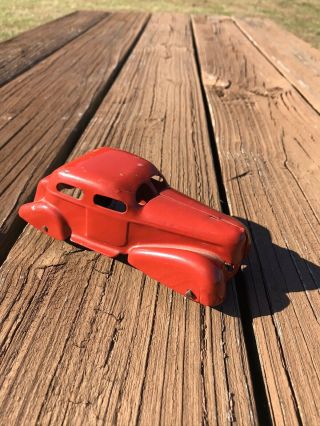 Vintage Marx Wyandotte Pressed Steel Airflow Sedan Red Toy Car