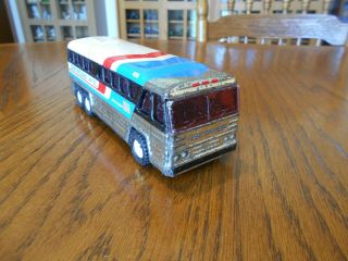 Vintage 1979 Buddy L.  Corp. ,  Greyhound Americruiser Bus,  Tin Toy Japan,