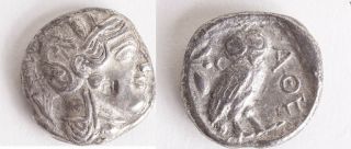 Attica,  Athens.  Circa 454 - 404 Bc.  Ar Tetradrachm (26mm,  16.  47 G).  Athena/owl