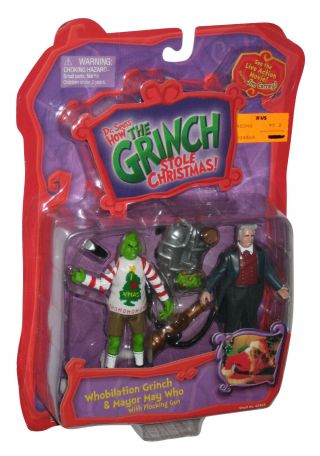 Dr.  Seuss How The Grinch Stole Christmas Figure Set - Whobilation & Mayor May Wh