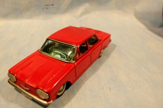 Vintage Bandai Pressed Steel Friction Powered Red 1962 Chevrolet Corvair