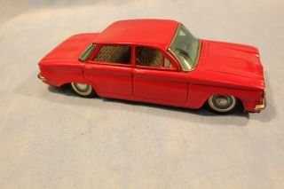 VINTAGE BANDAI PRESSED STEEL FRICTION POWERED RED 1962 CHEVROLET CORVAIR 3