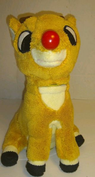 animated Rudolph Reindeer Christmas Red Nose lights up sings Gemmy L04 2