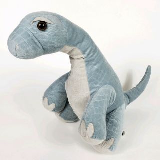 Toys R Us Large Dinosaur Brontosaurus 24 " Plush Stuffed Animal Toy Grey Blue