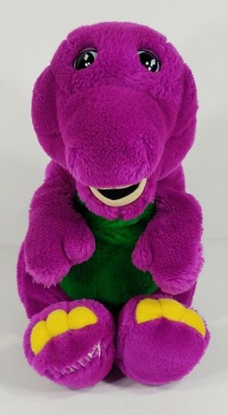 Vintage 1992 Barney The Purple Dinosaur 13 Inch Stuffed Plush Animal Lyons Group