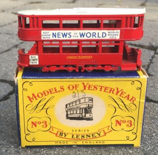 Matchbox Yesteryear Y3 A6 1907 London ‘e’ Class Tramcar W Orig Type A Box