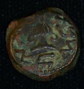 The Jewish War Year2 67/8ad Bronze Prutah Vf/ef Hendin 1360a Ancient Judaea