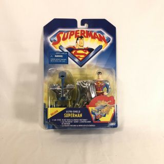 Dc Superman Man Of Steel Ultra Shield Animated Kenner Hasbro Action Figure Usa