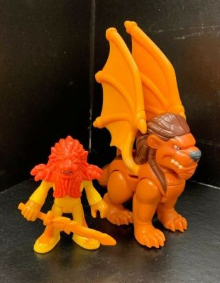2008 Fisher - Price Imaginext Winged Lion & Knight Fantasy Action Figure