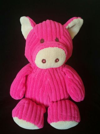Pink Pig Plush Stuffed Animal Ribbed Corduroy Chenille 15 " Circo