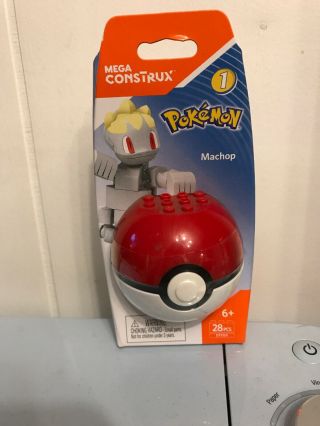 Mega Construx Pokemon Series 1 Machop Figure W/ Poke Ball Building Set