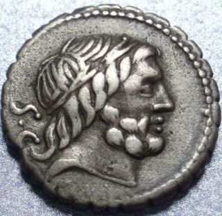 83 Bc Rome Republic Silver Denarius Serratus To Pay Troops Who Lost Colline Gate