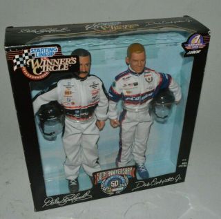 Dale Earnhardt & Dale Jr Winners Circle Starting Line Up 12 " Action Figures